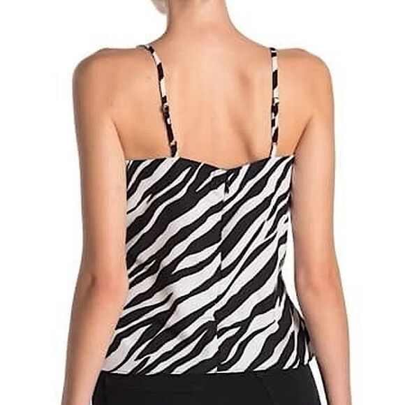 Walter Baker Choate Black White Zebra Print Top - Picture 2 of 5